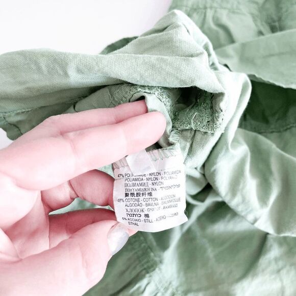 Elisa Cavaletti Women's Green Tiered Pockets Midi Peasant Skirt Large - Picture 4 of 7